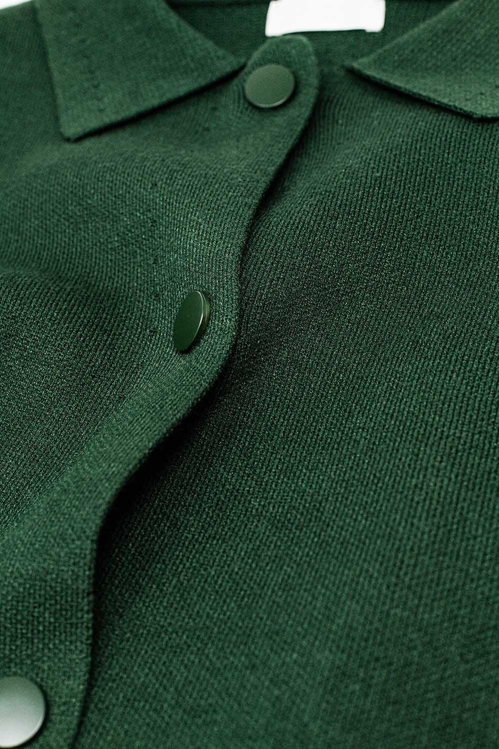 Relaxed gebreid vest van hoge kwaliteit in Emerald Green