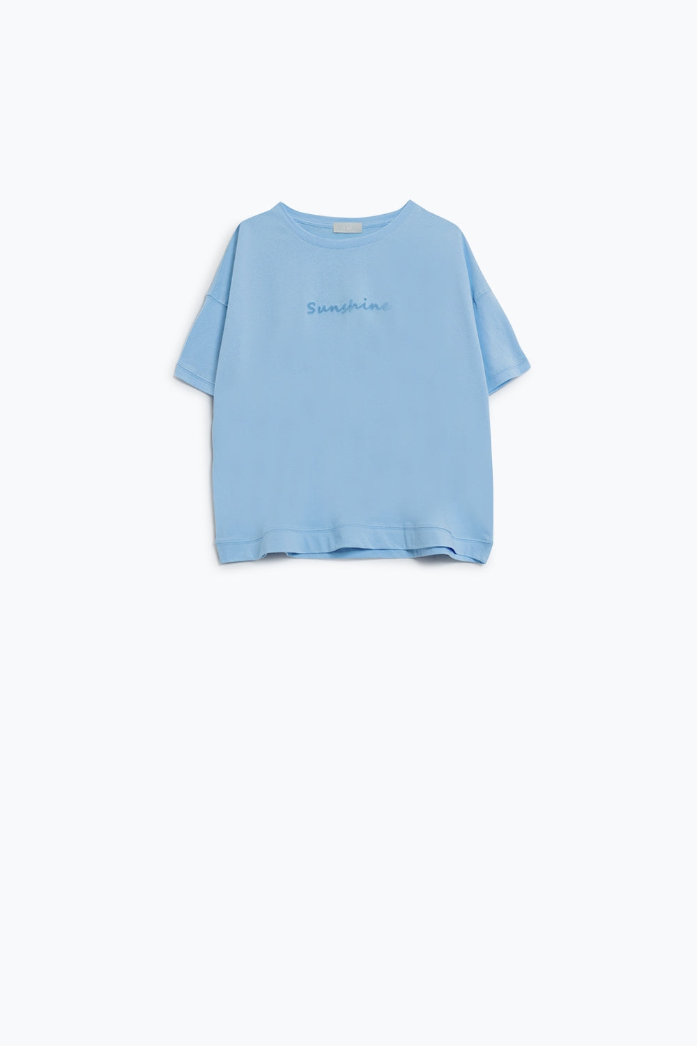 Sunshine Oversized T-shirt Met Tekst Op De Voorkant In Blauw