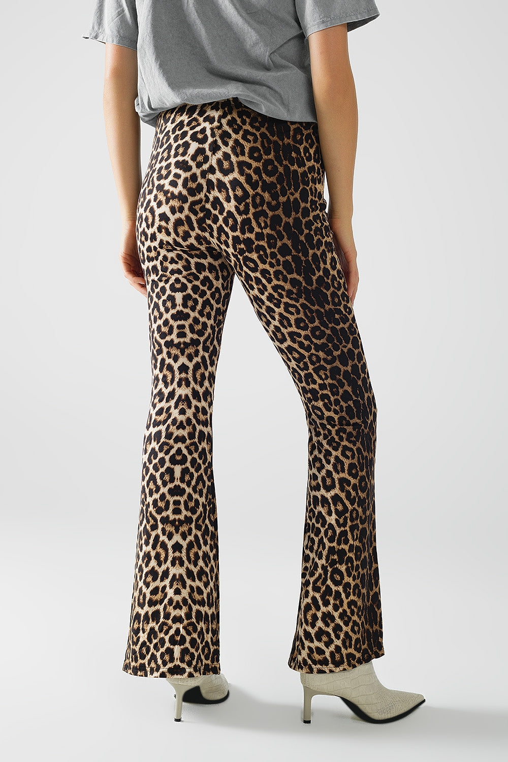 Uitlopende legging van Spandex met luipaardprint