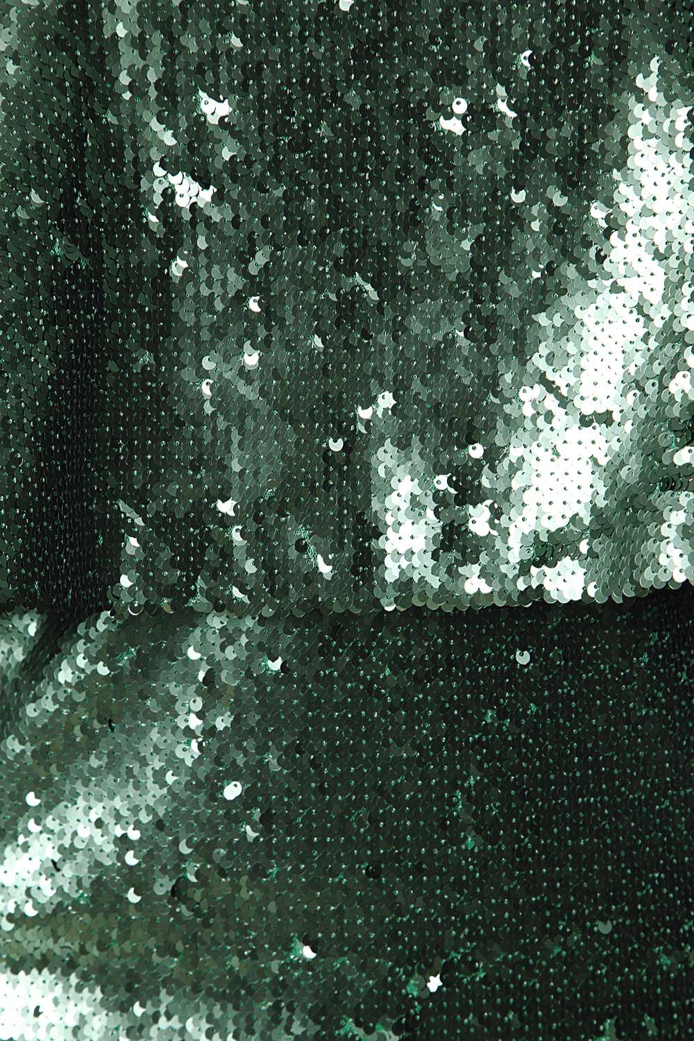 Groen pailetten jurkje met dubbellaagse top