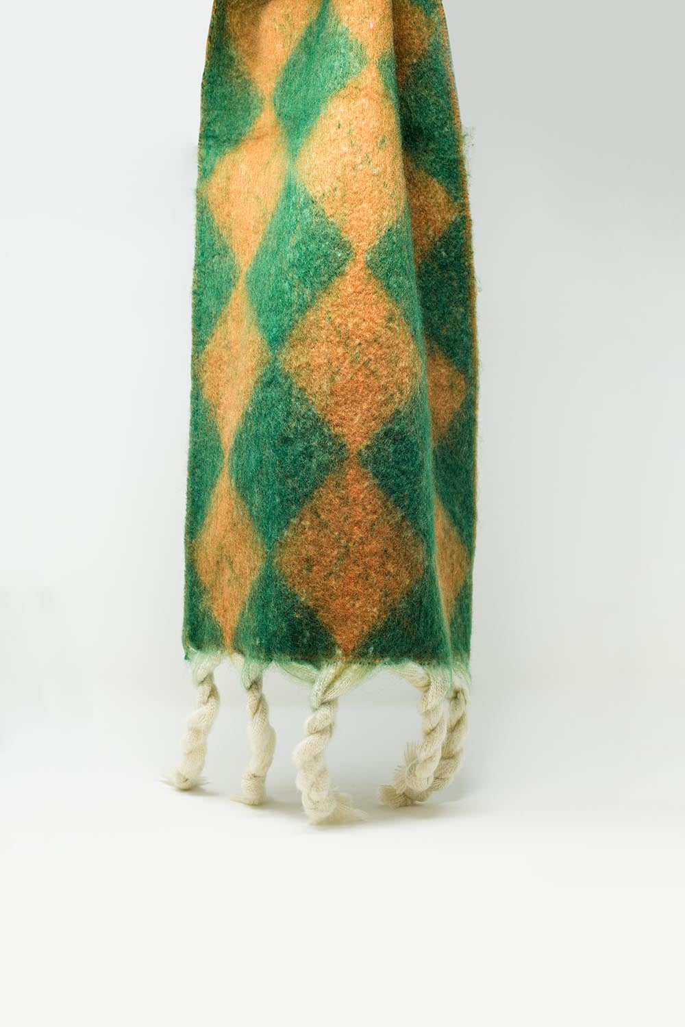 Grove sjaal in Argyle patroon in groen
