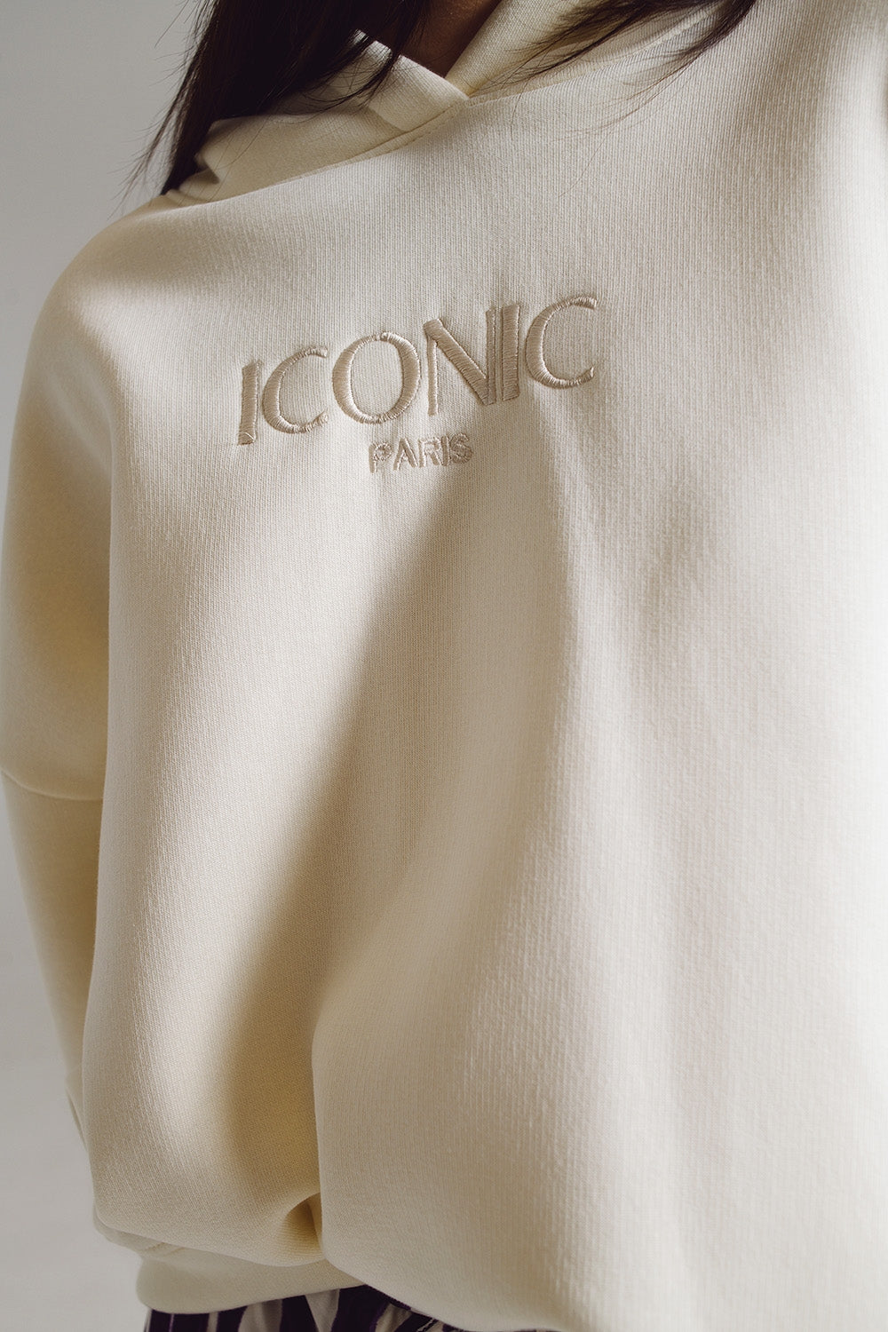 Iconische oversized hoodie in het wit
