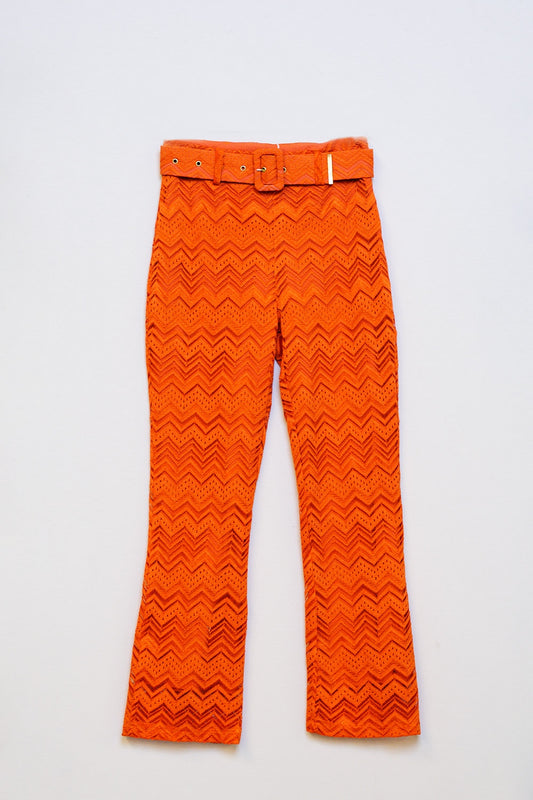 Q2 Oranje kanten broek in zigzag