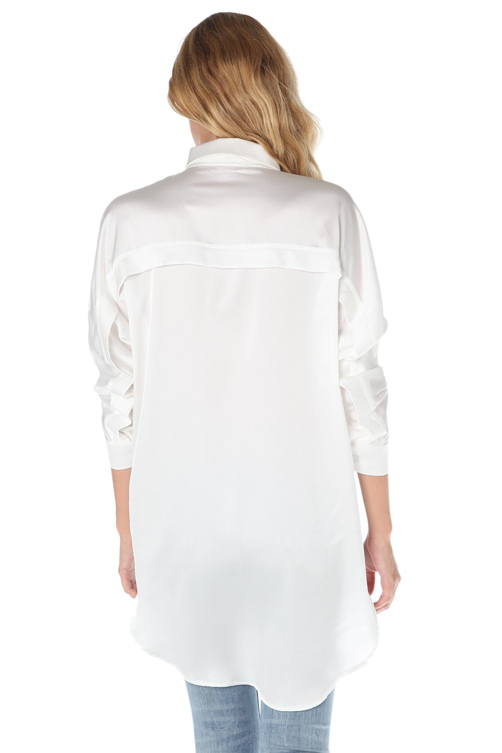 Oversize blouse in satijn